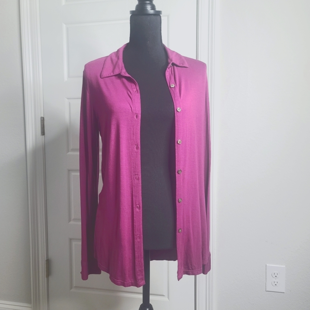 J. Jill purple button down shirt Size small (stretch)